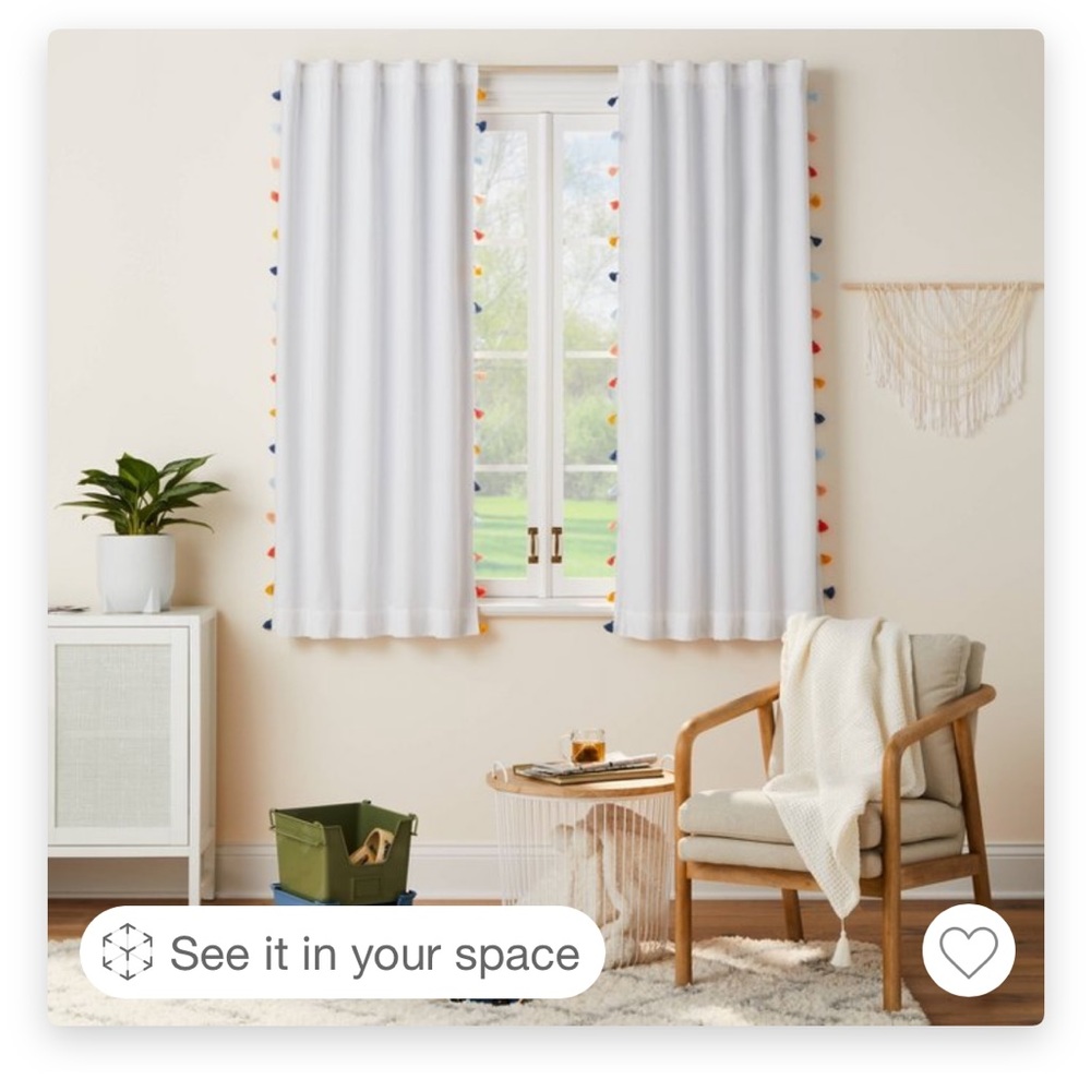 COPY - Pillowfort blackout curtains (63” long, 42” wide)